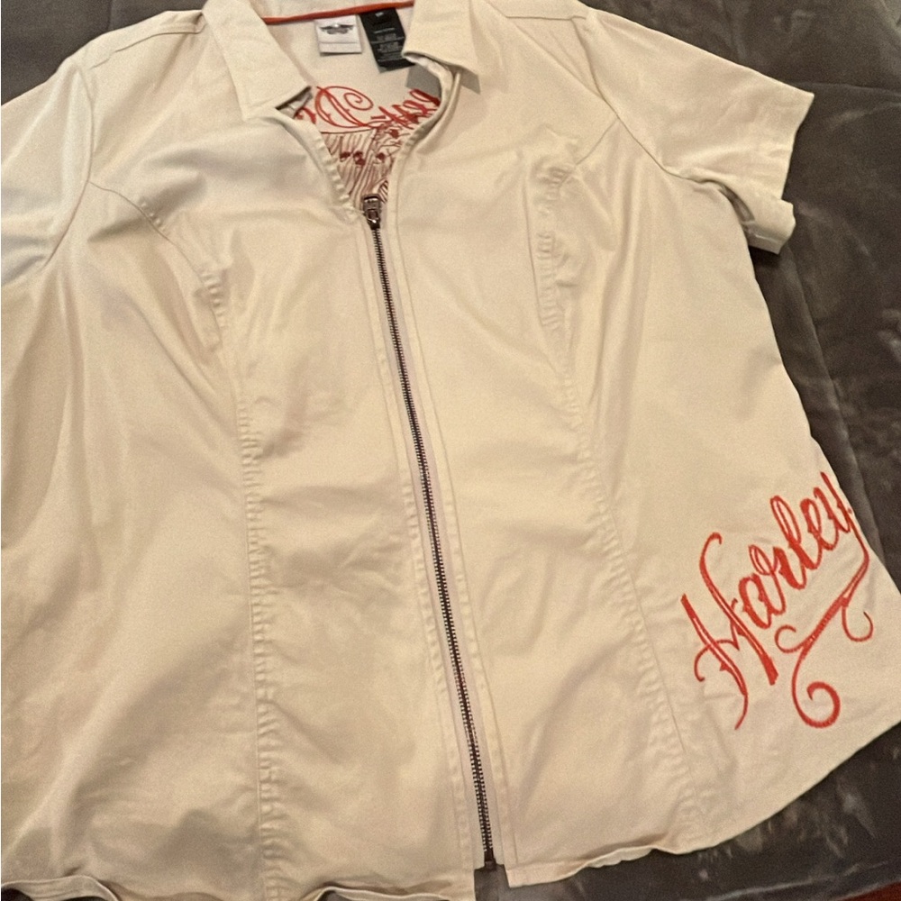 Ladies Harley Davidson zip up shirt 1W